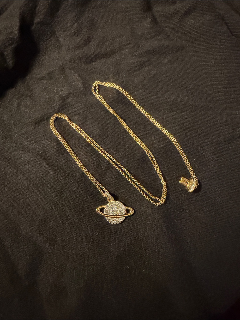 APM Gold Planet Pendant Necklace - Elegant Women's Jewelry